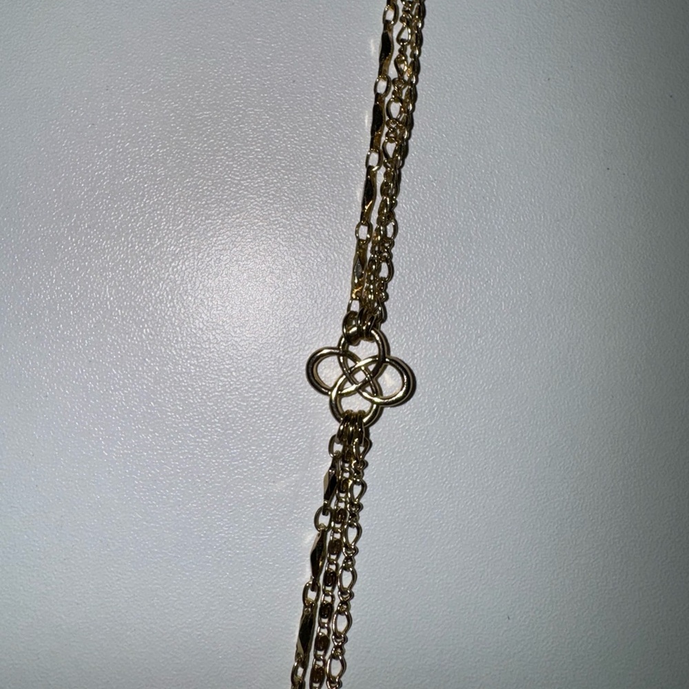 Stella & Dot Libby Layering Necklace Triple Strand Gold - BRAND NEW - Picture 3 of 8